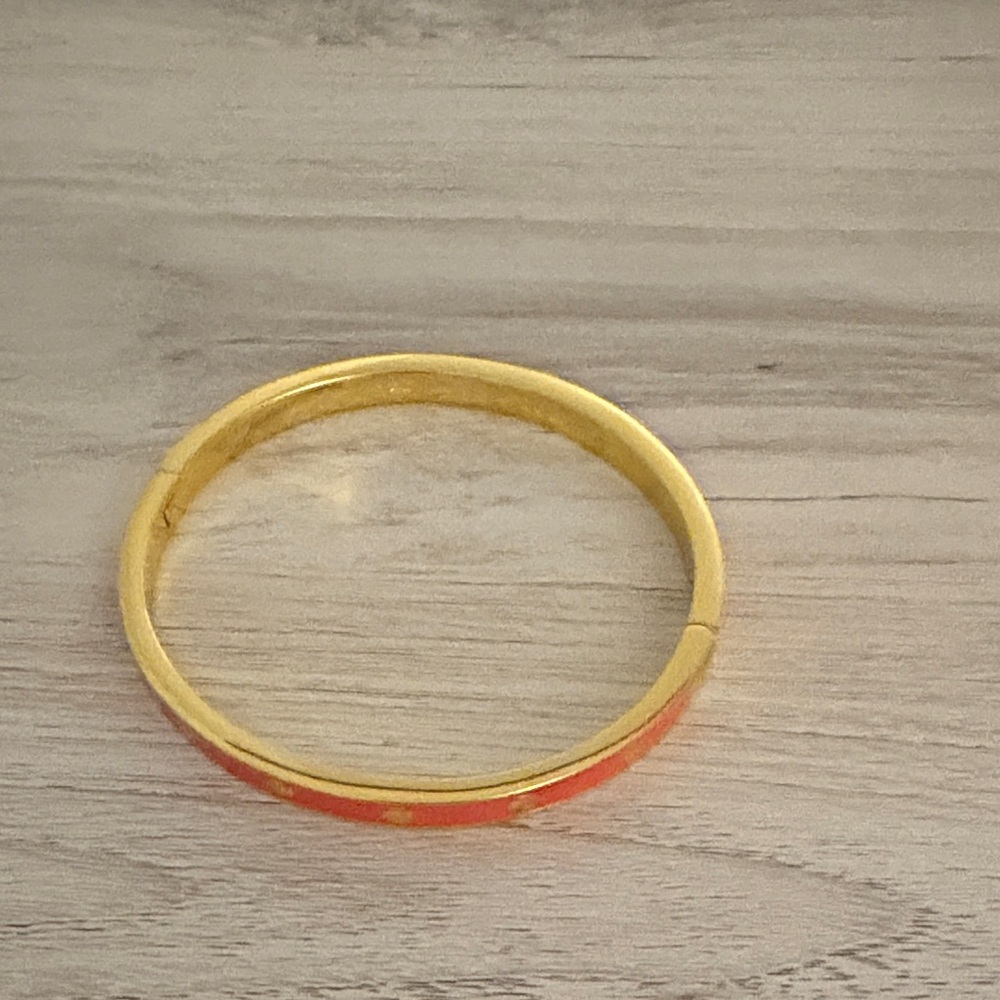 Kate Spade Gold and Pink Heart Bracelet - Picture 2 of 3